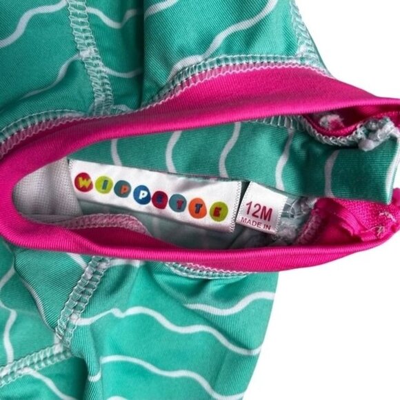 Wippette Baby Girls Fish Rash Guard Swim Suit Size 12 Months - Picture 5 of 6